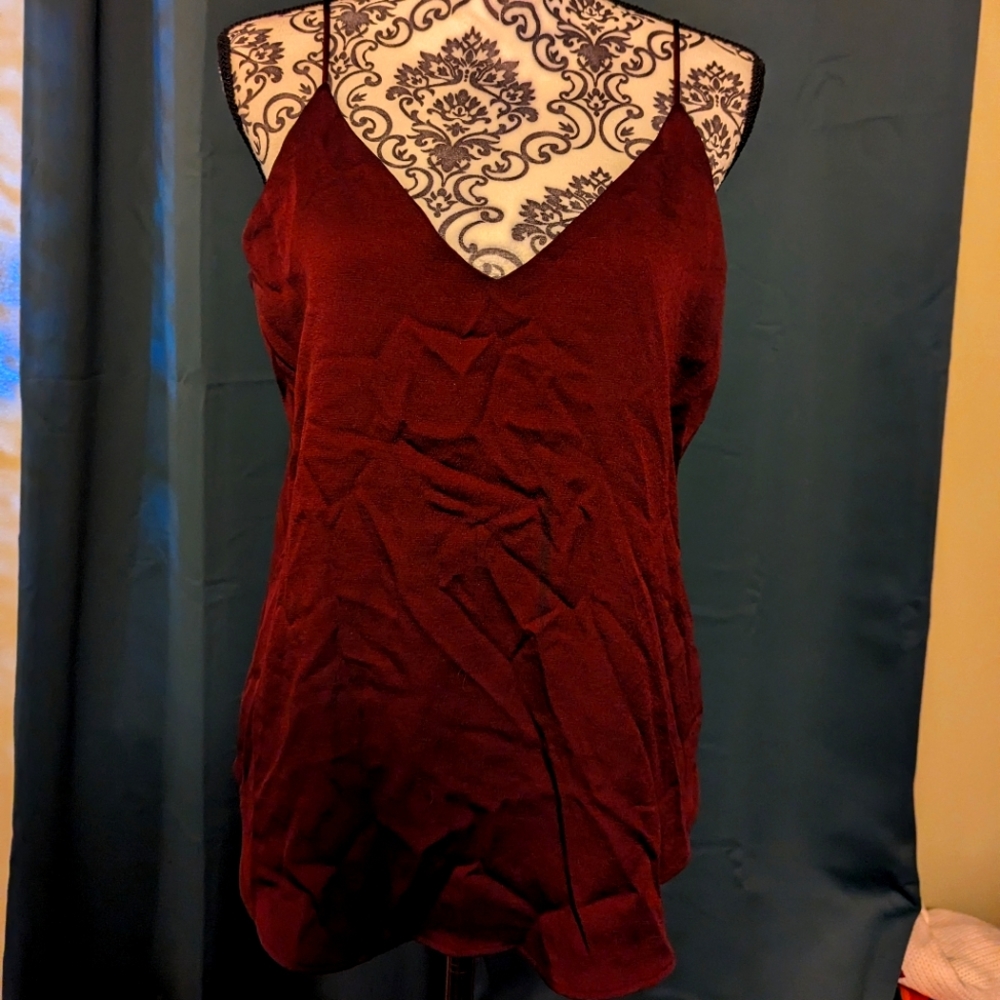 Redish brown silky Cami top